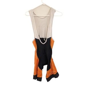 DNA Cycling Men's Cycling Bib Shorts Jersey Size M Orange Black Lion Hearts.